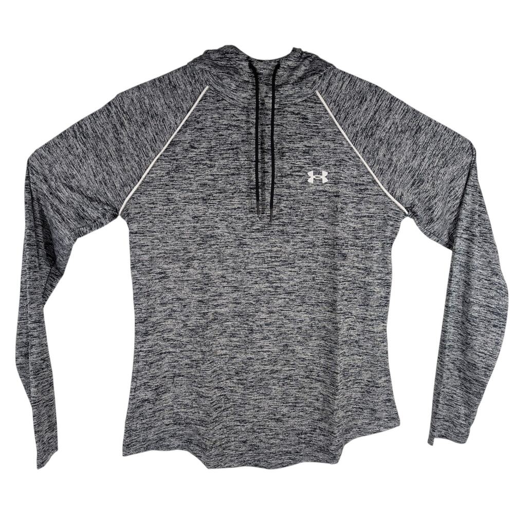 Under Armour Light Hoodie Womens Gray Heather Size Small UA Velocity Wordmark